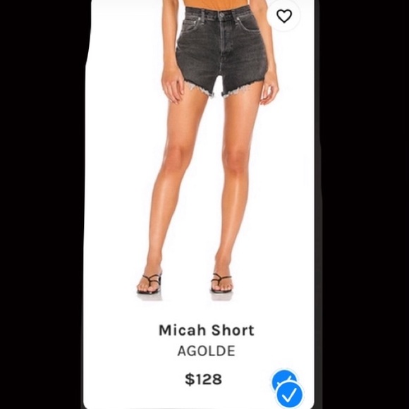 Agolde Black Shorts - Picture 1 of 3